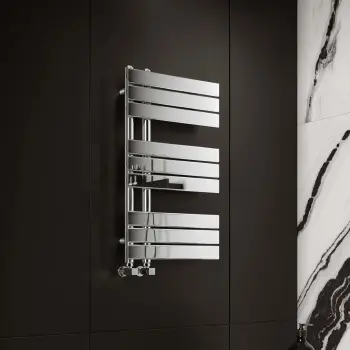 Seville Chrome Designer Flat Panel Heated Towel Rail 800x450mm