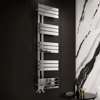Seville Chrome Designer Flat Panel Heated Towel Rail 1600x450mm