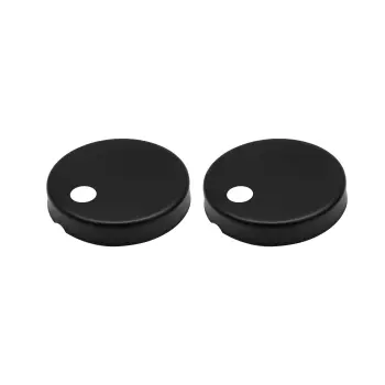 Matt Black Toilet Seat Round Hinge Cover Caps 46.5mm