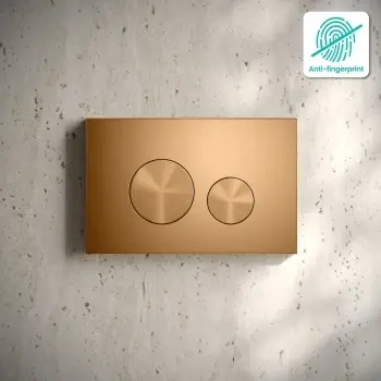 Idaho Brushed Copper Round Button Flush Plate