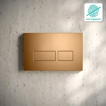 Idaho Brushed Copper Square Button Flush Plate