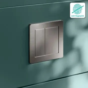 Detroit Brushed Gunmetal Square Push Button for Cable Operated Concealed Cistern