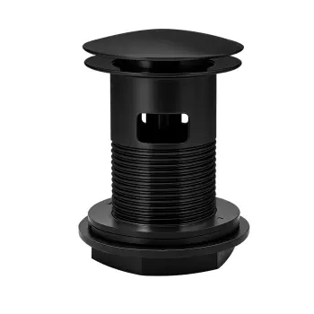 Matt Black Click Clack Basin Waste - Slotted