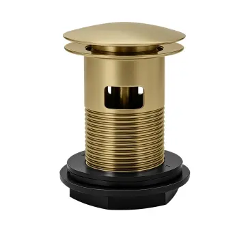Brushed Brass Click Clack Basin Waste - Slotted