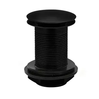 Matt Black Click Clack Basin Waste - Unslotted