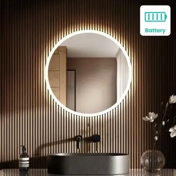 Grace Battery Powered Illuminated LED Mirror 600mm