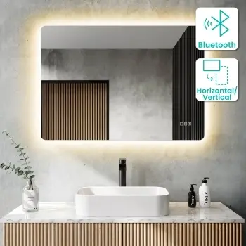 Clara Backlit LED Mirror With BLUETOOTH Speaker 700x1000mm