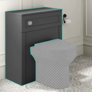Capri Slate Grey Back To Wall Toilet Unit 600mm