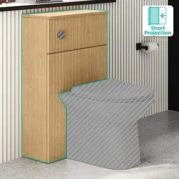 Sicily Fluted Country Oak 500 Toilet Unit