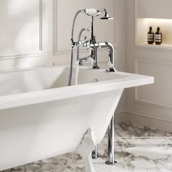 Kenmare Traditional Chrome Freestanding Bath Shower Mixer Tap