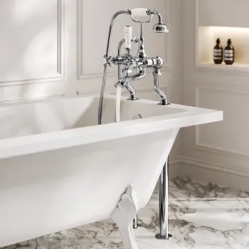Avoca Traditional Chrome Freestanding Bath Shower Mixer Tap