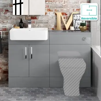 Harper Stone Grey Basin Vanity and Back To Wall Toilet Unit 1200mm