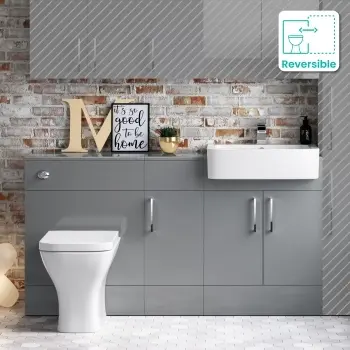 Harper Stone Grey Combination Vanity Basin and Atlanta Toilet 1500mm