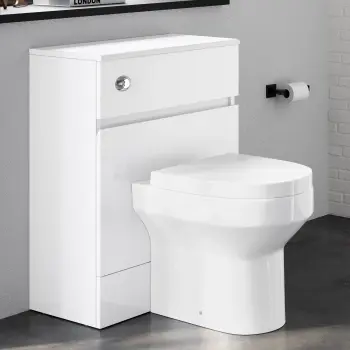 Foster Gloss White Back To Wall Unit and Denver Toilet