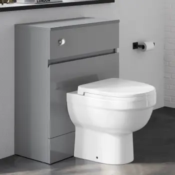 Foster Stone Grey Back To Wall Unit and Seattle Toilet