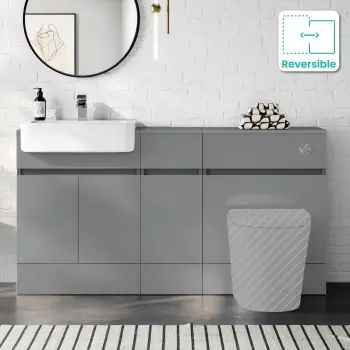 Foster Stone Grey Combination Vanity Basin 1500mm - Excludes Toilet