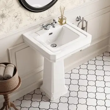 Enid Traditional Pedestal Basin Single Tap Hole 545mm