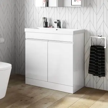 Trent Gloss White Basin Vanity 800mm