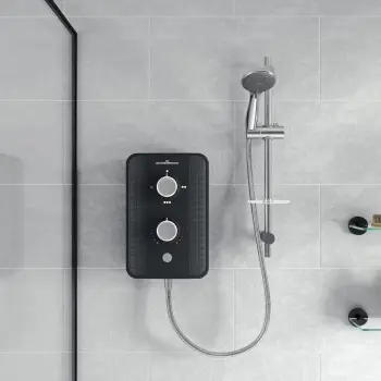 Gainsborough Slim Duo Electric Shower Piano Black 9.5KW