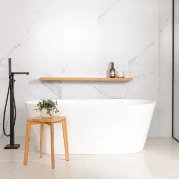 Trepanel Aqua Luxe® Bold Carrara Marble Effect Satin Embossed SPC XXL Wall Panel
