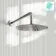 Suir Brushed Nickel Shower Head 250mm with Wall Mounted Arm