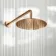 Suir Brushed Copper Shower Head 250mm with Wall Mounted Arm
