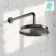 Corrib Premium Gunmetal Shower Head with Wall Mounted Arm