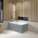 Witney 1400x700 Square Shower Bath & 6mm Easy Clean Chrome Bath Screen