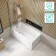 Witney 1400x700 Square Shower Bath & 6mm Easy Clean Brushed Gunmetal Bath Screen