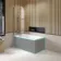 Witney 1400x700 Square Shower Bath & 6mm Easy Clean Brushed Gunmetal Bath Screen
