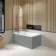 Witney 1400x700 Square Shower Bath & 6mm Easy Clean Brushed Copper Bath Screen