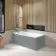 Witney 1600x700 Square Shower Bath & 6mm Easy Clean Chrome Bath Screen