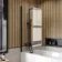 Witney 1600x700 Square Shower Bath & 6mm Easy Clean Matt Black Bath Screen