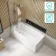 Witney 1600x700 Square Shower Bath & 6mm Easy Clean Brushed Gunmetal Bath Screen