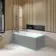 Witney 1600x700 Square Shower Bath & 6mm Easy Clean Brushed Gunmetal Bath Screen