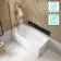 Witney 1600x700 Square Shower Bath & 6mm Easy Clean Brushed Copper Bath Screen