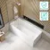 Witney 1800X800 Square Shower Bath & 6mm Easy Clean Chrome Bath Screen