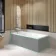 Witney 1800X800 Square Shower Bath & 6mm Easy Clean Chrome Bath Screen