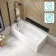 Witney 1800X800 Square Shower Bath & 6mm Easy Clean Matt Black Bath Screen