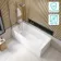 Witney 1800X800 Square Shower Bath & 6mm Easy Clean Brushed Gunmetal Bath Screen