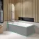Witney 1800X800 Square Shower Bath & 6mm Easy Clean Brushed Gunmetal Bath Screen