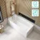 Witney 1800X800 Square Shower Bath & 6mm Easy Clean Brushed Copper Bath Screen