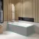 Witney 1800X800 Square Shower Bath & 6mm Easy Clean Brushed Copper Bath Screen
