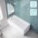 Antigua 1500x750 Keyhole Shower Bath & 6mm Easy Clean Chrome Bath Screen