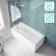 Antigua 1600x750 Keyhole Shower Bath & 6mm Easy Clean Chrome Bath Screen