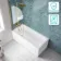Antigua 1600x750 Keyhole Shower Bath & 6mm Easy Clean Brushed Brass Bath Screen