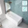 Antigua 1600x750 Keyhole Shower Bath & 6mm Easy Clean Brushed Copper Bath Screen