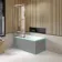 Witney 1400x700 Square Shower Bath & Premium 8mm Easy Clean Chrome Framed Bath Screen
