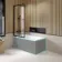 Witney 1400x700 Square Shower Bath & Premium 8mm Easy Clean Matt Black Framed Bath Screen