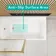 Witney 1400x700 Square Shower Bath & Premium 8mm Easy Clean Brushed Brass Framed Bath Screen